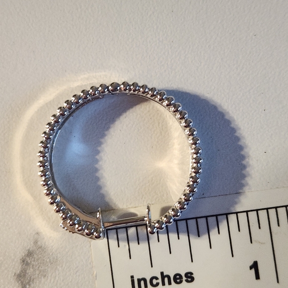 Elegant Silver and Blue Gemstone Hoop Earrings - Picture 5 of 6